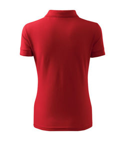 DAMSKA Koszulka Polo PIQUE czerwona