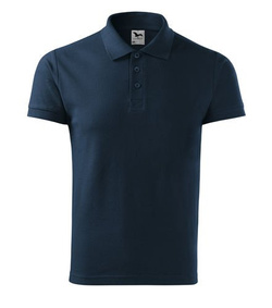 Koszulka Męska Polo COTTON HEAVY granatowa