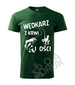 koszulka męska - wędkarz z krwi i ości